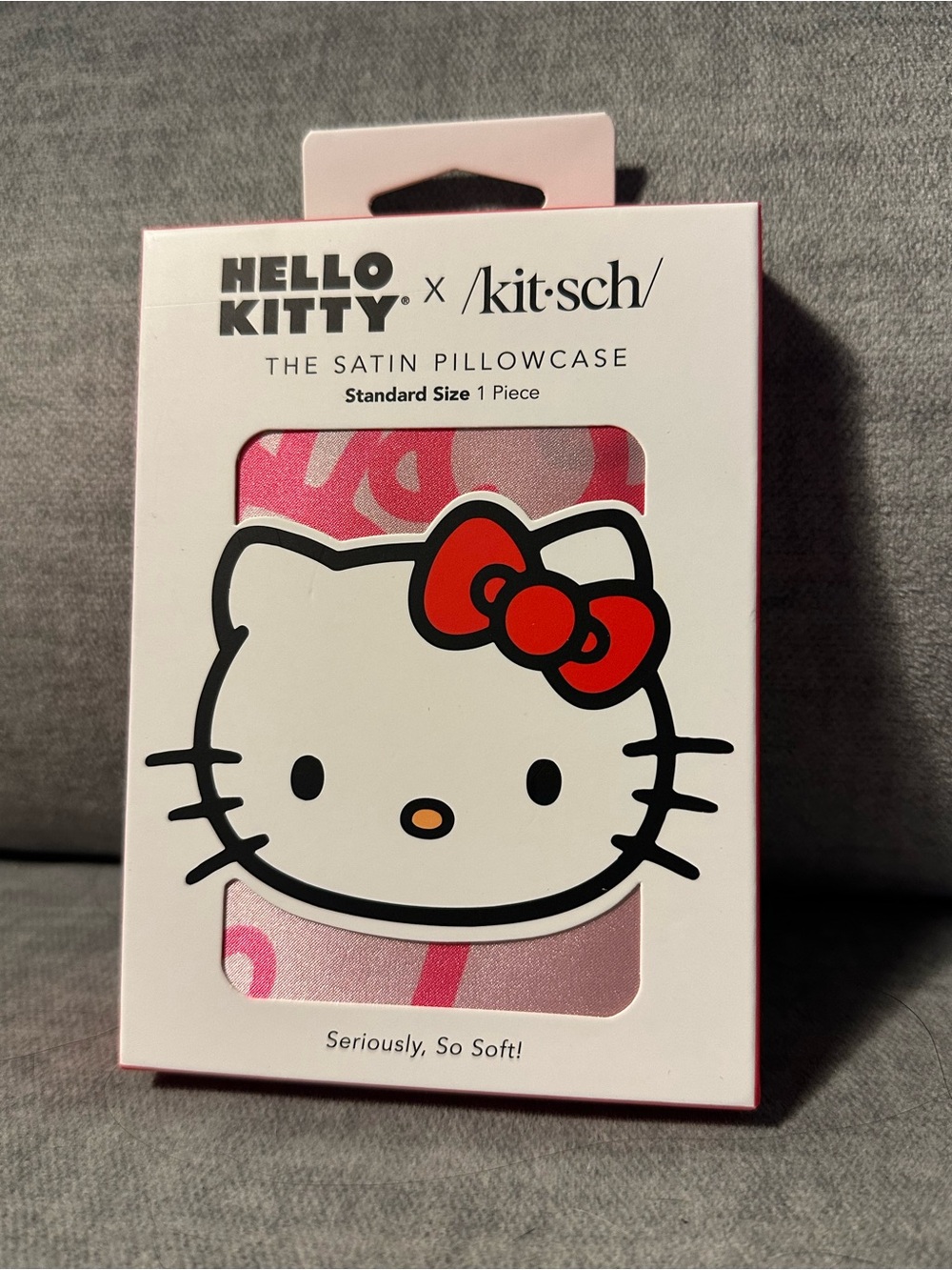 NIB KITSCH x Hello Kitty Pink Satin Standard size Pillowcase